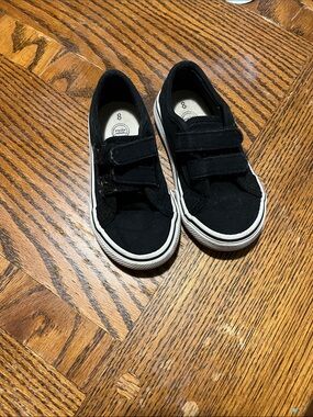 Black Kids Velcro Canvas Sneakers